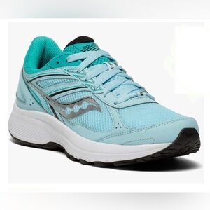 New Saucony Women's Teal and Silver Athletic Shoes